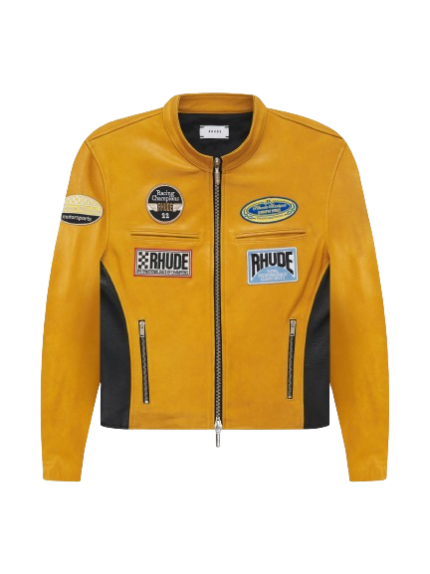 Rhude Leather Racing Jacket