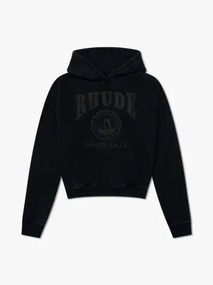 CROPPED DESERT VALLEY HOODIE BLACK