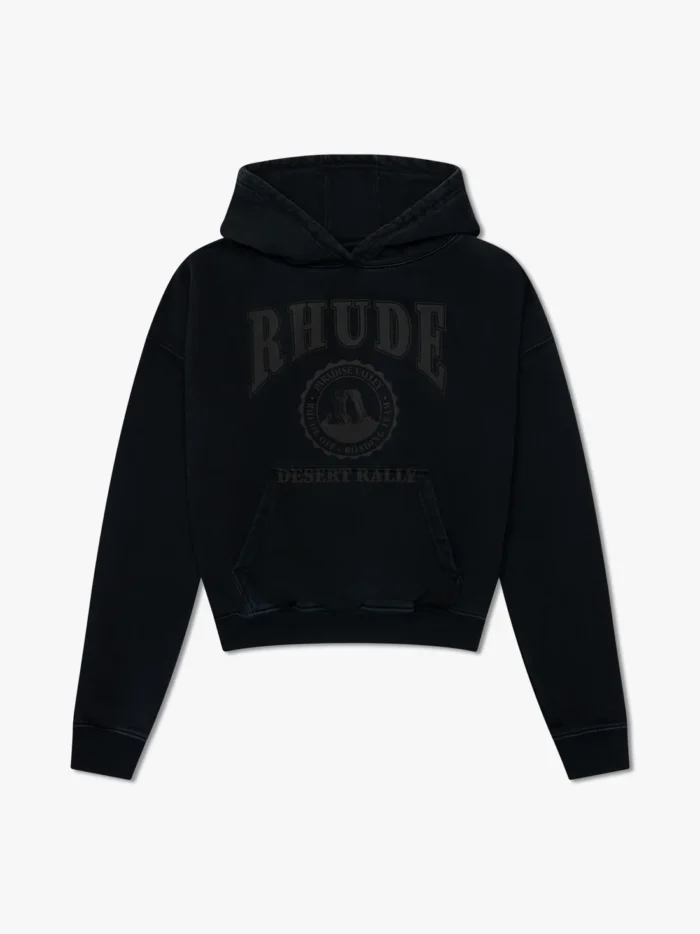 CROPPED DESERT VALLEY HOODIE BLACK