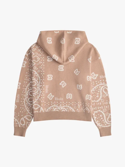 RHUDE BANDANA KNIT ZIP-UP