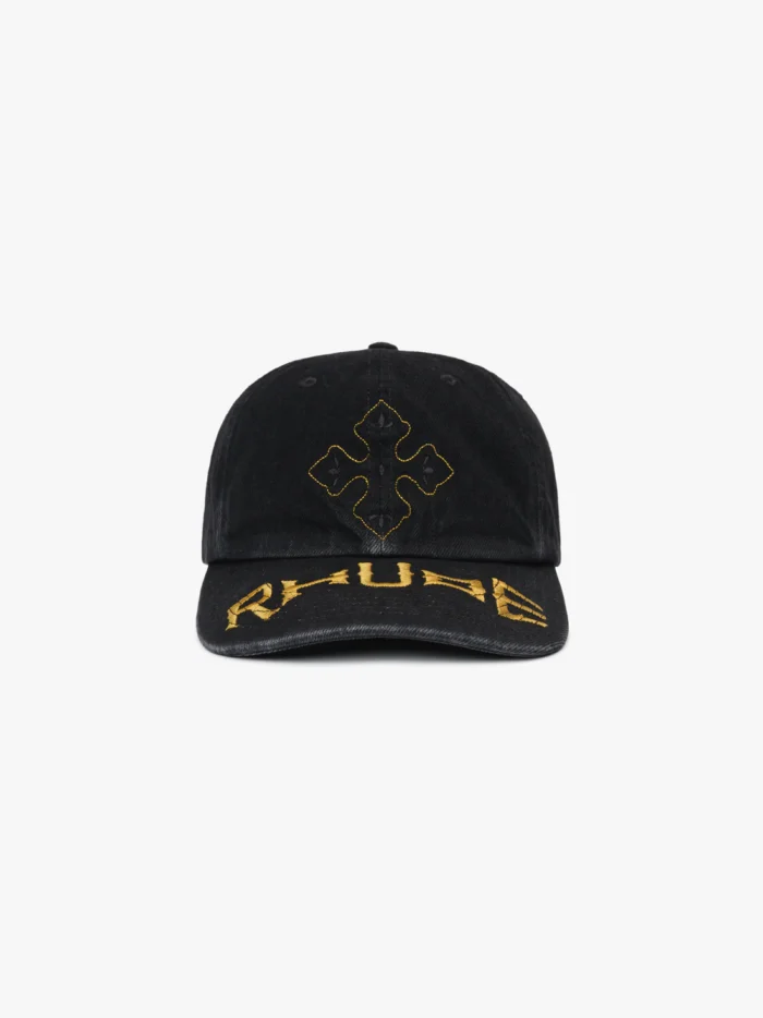 RHUDE CROSS DENIM 6-PANEL HAT