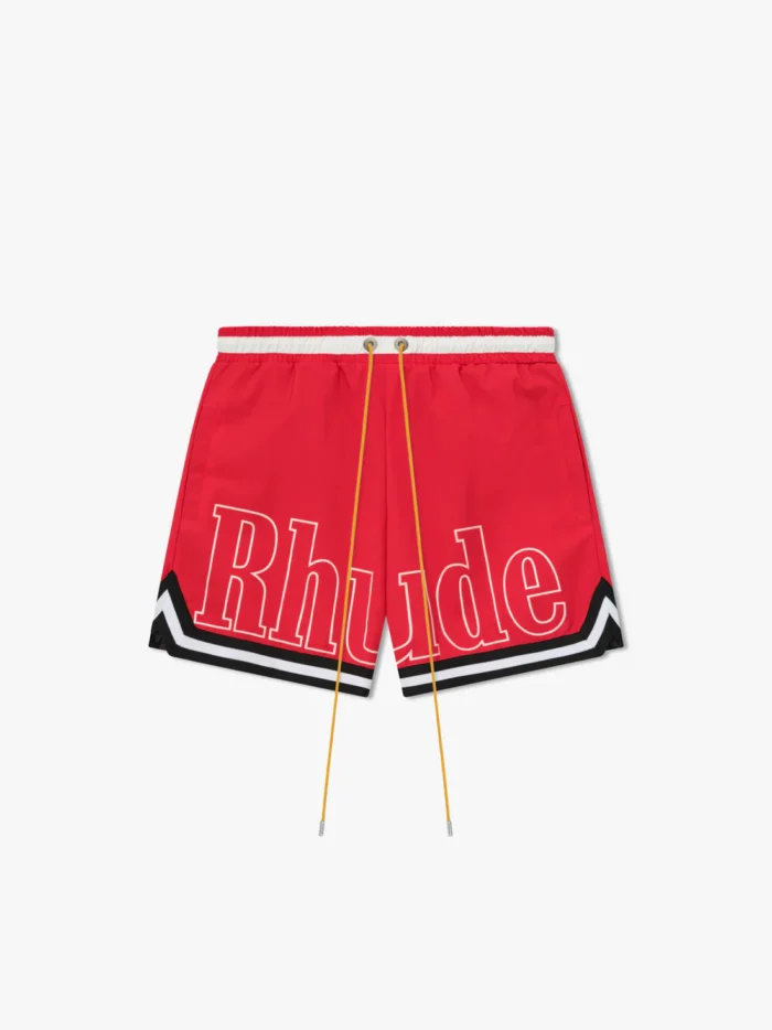 RED RHUDE BASKETBALL SWIM TRUNKS